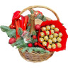 Праздничная корзинка с конфетами «Jingle Bells»